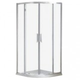 Cumpara ieftin Cabină de duș curbată Aquarius fără cădiță de duș 80x80 cm cu strat de acoperire Easy Clean