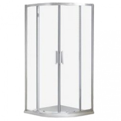 Cabină de duș curbată Aquarius fără cădiță de duș 80x80 cm cu strat de acoperire Easy Clean foto