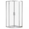 Cabină de duș curbată Aquarius fără cădiță de duș 80x80 cm cu strat de acoperire Easy Clean