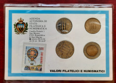 Set numismatic si filatelic - San Marino, 1985 foto