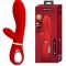 Vibrator Iepuras Thomas, 7 Moduri Vibratii, Silicon, USB, Rosu, 20.5 cm