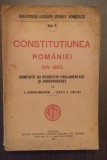 CONSTITUTIUNEA ROMANIEI DIN 1923 - A. LASCAROV-MOLDOVANU, SERGIU D. IONESCU 1925