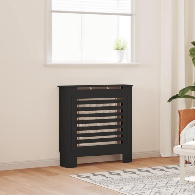 vidaXL Mască pentru calorifer, negru, 78 cm, MDF 325564 foto