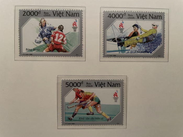 vietnam jocurile olimpice 1996 SUA Atlanta Timbre sport nestampilate MNH
