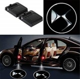 Set 2 Lampi Proiectoare LED Logo Universale CITROEN DS Portiera Senzor Infrarosu Carbon Fiber Alb Rece