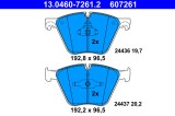 ATE 13.0460-7261.2 set placute frana,frana disc