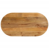 Blat de masa oval, 90x40x3,8 cm, lemn masiv de mango GartenMobel Dekor, vidaXL