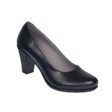 Pantofi dama eleganti din piele naturala toc 7cm Negru NA236NP