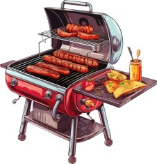 Sticker decorativ, Gratar, Maro, 62 cm, 8384ST foto