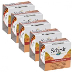 Schesir dog Adult - filet de pui cu papaya 5 x 150 g foto