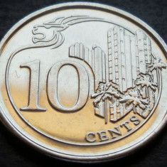 Moneda exotica 10 CENTI - SINGAPORE, anul 2014 * cod 3619 = A.UNC