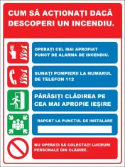 Placuta cum sa actionati daca descoperi un incendiu foto