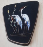 Placa ceramica emailata de perete cu peisaj lacustru Ruscha