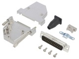 Conector D-Sub 25 PIN Tată 45&deg; Lipire Cablu Gold Flash