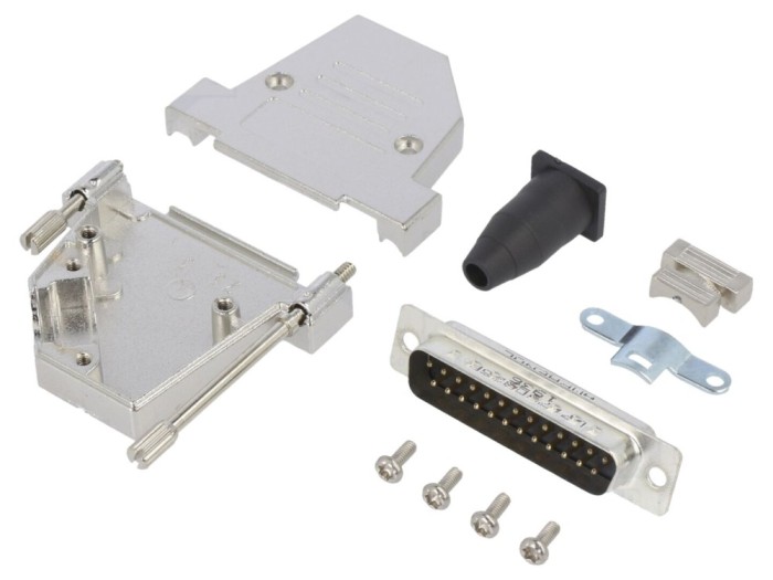 Conector D-Sub 25 pini tată 45&deg;