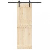VidaXL Set feronerie pentru ușă glisantă, negru, 152 cm, oțel 4009714