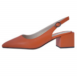 Pantofi dama, din piele naturala, marca Jose Simon, R897-30-R607-11-147, orange