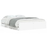 Cumpara ieftin Cadru de pat cu sertare, alb, 120x190 cm, lemn prelucrat