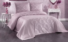Cuvertura de pat Valentini Bianco din brocard, Romance Pink foto