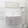 VidaXL Set mobilier de baie, 2 piese, gri sonoma, lemn prelucrat