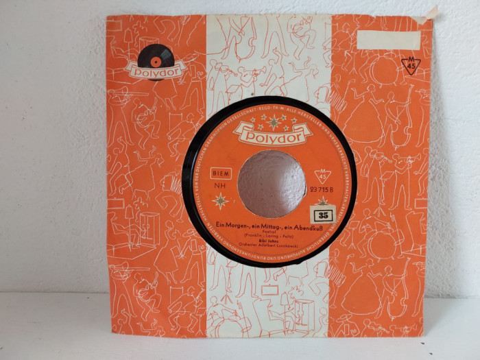 Bibi Johns &ndash; Schenk Mir Was Sch&ouml;nes, vinil, 7&quot;, 45 RPM Single Mono Polydor 1958