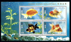 China, Hong Kong, fauna, pesti, 1993, bloc, MNH foto