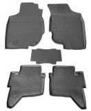 Covorase Cauciuc Premium Stil Tavita Toyota Hilux 2005-2015, Negru, Fara Miros, Bordura 3cm
