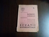 Tratat Elementar de MATEMATICI GENERALE - ECUATII DIFERENTIALE -5.1- N.Raclis