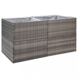 Cumpara ieftin Jardiniera de gradina, gri, 157x80x80 cm, poliratan