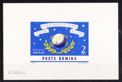 TSV$ - 1964 LP 577 NAVIGATIA COSMICA, COLITA NEDANTELATA MNH/** LUX foto