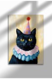 Imprimeu pe p&acirc;nză cu pisică neagră &ndash; Operă digitală pe h&acirc;rtie ne&icirc;nrămată - Pisica neagră 40 | A4 (21 x 29.7 cm)