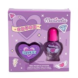 Set gloss de buze si lac de unghii Crush Nail Duo, Martinelia, 82500 - Mov