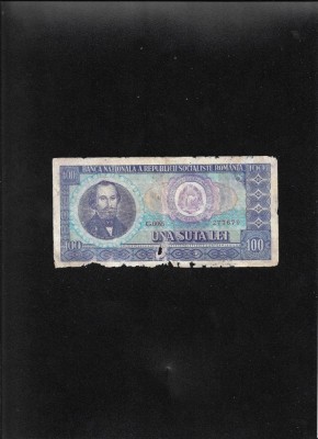 100 lei 1966 seria277679 uzata foto