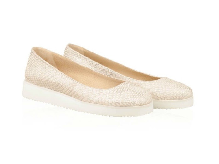Balerini piele imprimata City Cream - sau Orice Culoare Balerini piele imprimata City Cream - sau Orice Culoare