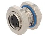 Conector M8 Mamă 3 PIN pentru Montare pe Panou