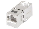 Cuplor RJ45 Keystone Argintie 8p8c &icirc;n Carcasă cu &Icirc;mpingere