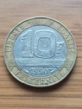 Moneda Franta 10 Francs 1990, Europa