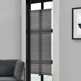 [neu.haus] Roleta armonica / perdea plisata - 75 x 125 cm - gri - protectie impotriva luminii si a soarelui - jaluzea - fara gaurire HausGarden Leisur