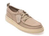 Cumpara ieftin Mocasini CLARKS gri, POLDEN MOC, din material textil
