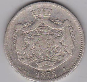 Romania Regalitate Carol I. 2 lei 1875