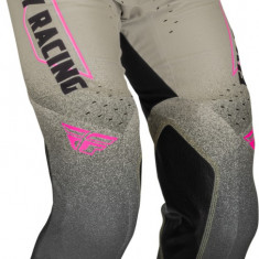 Pantaloni Moto Off-Road Fly Racing Evolution DST, Bej/Negru/Roz, Marime 32