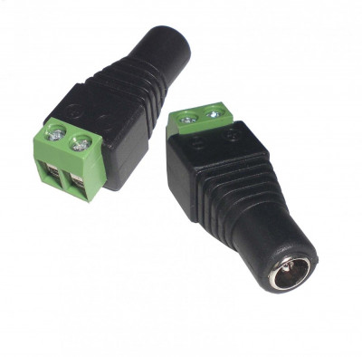 Adaptor mufa DC 5.5 x 2.1 mm MAMA - UTP - FEMALE - CCTV, conector foto