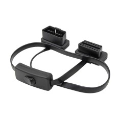 Prelungitor Cablu Auto Techstar&reg;, OBD2, 60 cm, cu Buton ON/OFF