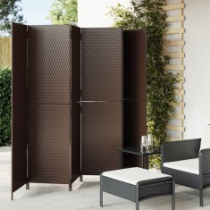 vidaXL Separator de cameră cu 6 panouri, maro, poliratan 365353