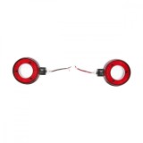 Lampa pozitie cu LED 12/24V pentru oglinda camion rosu/alb FR0330RW Breckner Germany