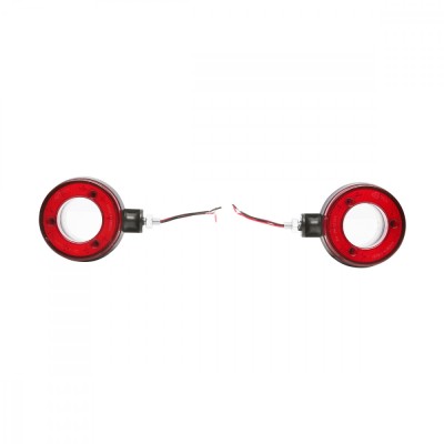 Lampa pozitie cu LED 12/24V pentru oglinda camion rosu/alb FR0330RW Breckner Germany foto
