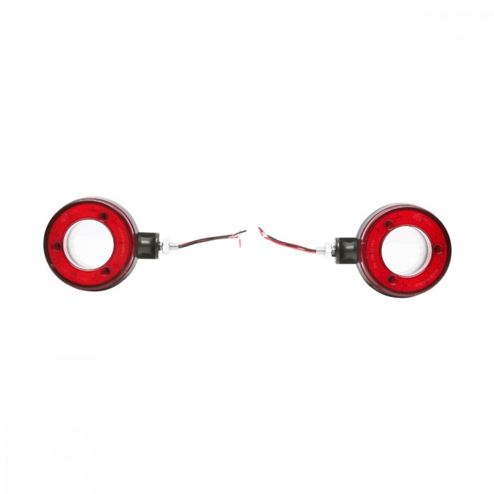 Lampa pozitie cu LED 12/24V pentru oglinda camion rosu/alb FR0330RW Breckner Germany