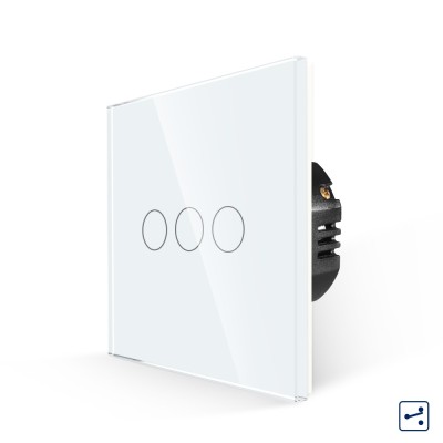 Intrerupator Triplu Cap Scara cu Touch din Sticla LUXION, Serie A SmartElectro IntelligentHouse foto