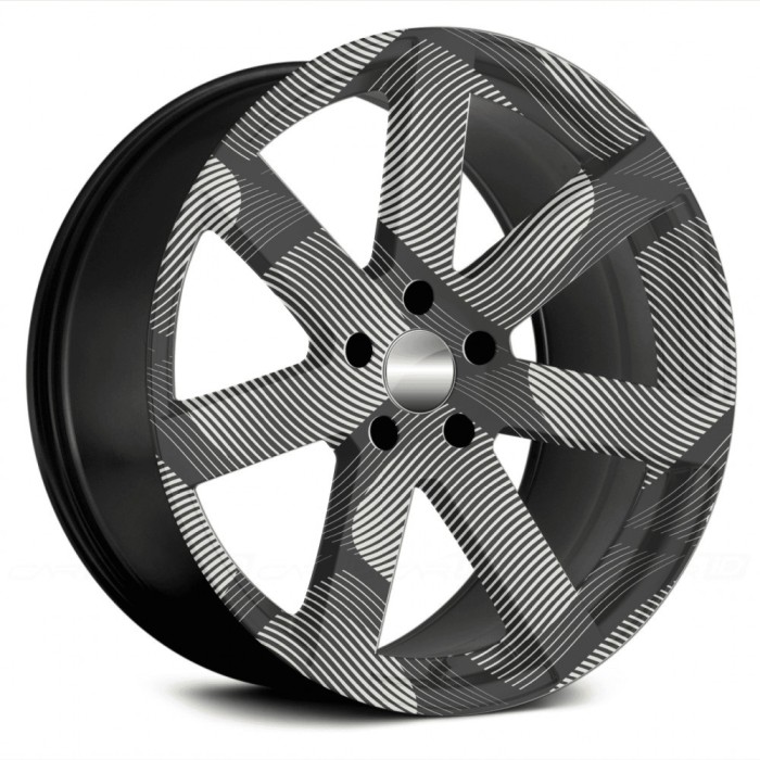 Folie colantare jante auto model fjt-22, set 4 bucati, &Atilde; 60 cm, print ecosolvent, autoadeziv, rezistenta uv si exterior