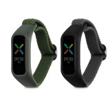 Set 2 Curele Kwmobile pentru OPPO Band Sport, Verde inchis/Gri, Nylon, KWM0000173Y006C